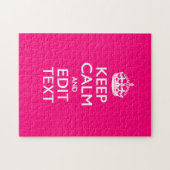HOUD KALM EN HEB Jouw tekst GEMAKKELIJK PINK Legpuzzel (Horizontaal)