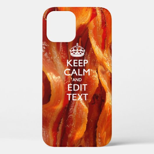 Houd kalm en heb Jouw tekst op de Sizzling Bacon. Case-Mate iPhone Case (Achterkant)