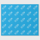 Houd kalm en heb Jouw tekst op Sky Blue Accent Cadeaupapier (Vlak)