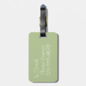 Houd Kalm en hebben Groene de Salie van de Thee Bagagelabel (Achterkant verticaal)