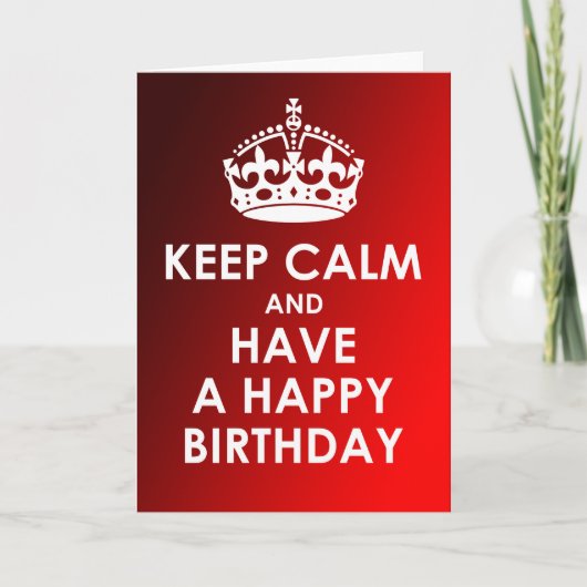 Houd Kalm en hebben Wenskaarten van een de Kaart (Voorkant)