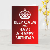 Houd Kalm en hebben Wenskaarten van een de Kaart (Gele Bloem)