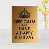 Houd Kalm en hebben Wenskaarten van een de Kaart (Gele Bloem)