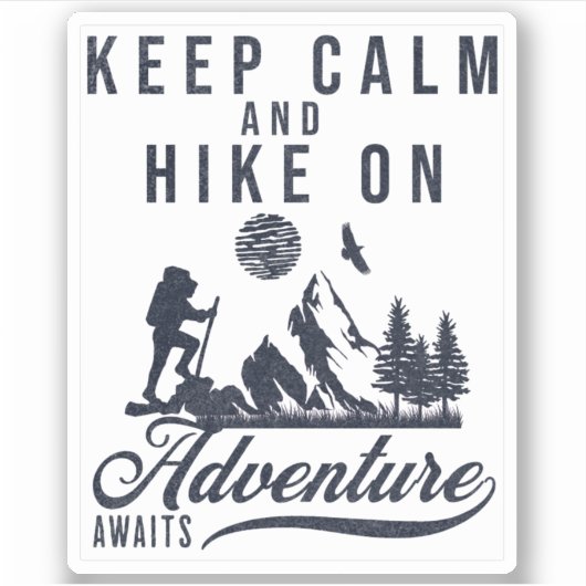 Houd kalm en heek op Sticker (Voorkant)