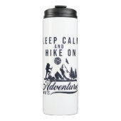 Houd kalm en heek op thermische trommel thermosbeker (Voorkant)