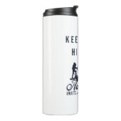 Houd kalm en heek op thermische trommel thermosbeker (Gedraaid links)