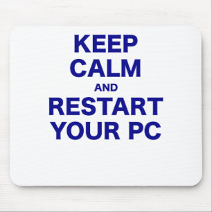 Houd kalm en herstart uw pc muismat