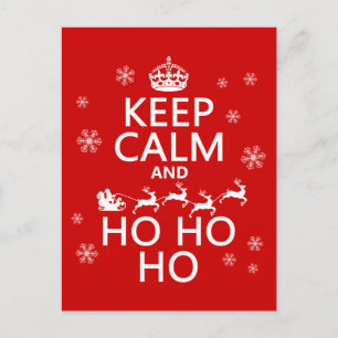 Houd Kalm en Ho Ho Ho Feestdagenkaart