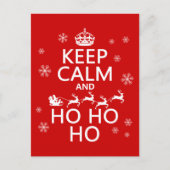 Houd Kalm en Ho Ho Ho Feestdagenkaart (Voorkant)