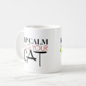Houd kalm en hou je kat vast koffiemok (Voorkant links)