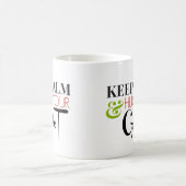 Houd kalm en hou je kat vast koffiemok (Center)