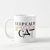 Houd kalm en hou je kat vast koffiemok (Links)