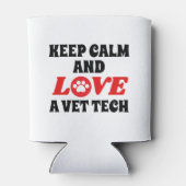  houd kalm en hou van een Vet Tech Giant Blikjeskoeler (Achterkant)