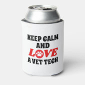  houd kalm en hou van een Vet Tech Giant Blikjeskoeler (Blikje Achterkant)