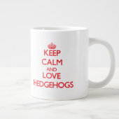 Houd kalm en hou van Egels Grote Koffiekop (Rechts)