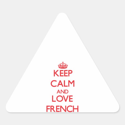 Houd kalm en hou van Frans Sticker (Voorkant)