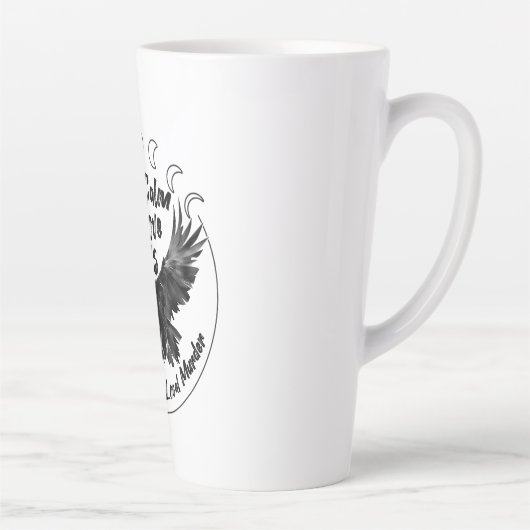 Houd kalm en hou van kraaien latte mok (Rechts)