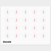 Houd kalm en hou van Naaien Ster Sticker (Vel)