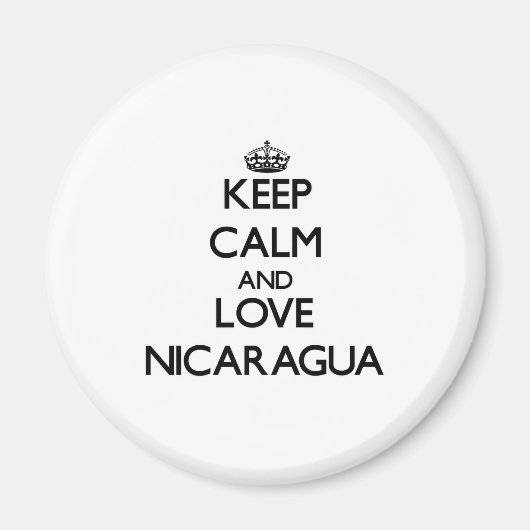 Houd kalm en hou van Nicaragua Magneet (Voorkant)