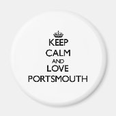Houd kalm en hou van Portsmouth Magneet (Voorkant)