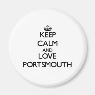 Houd kalm en hou van Portsmouth Magneet