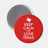 Houd kalm en hou van Texas Red Magneet (Voorkant / Achterkant)