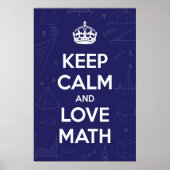 Houd kalm en hou van wiskunde poster (Voorkant)