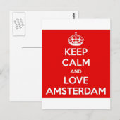 Houd kalm en hou vol Amsterdam Briefkaart (Voorkant / Achterkant)
