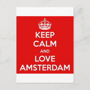 Houd kalm en hou vol Amsterdam Briefkaart