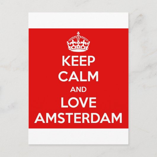Houd kalm en hou vol Amsterdam Briefkaart (Voorkant)