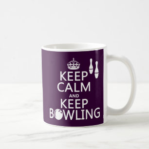 Houd kalm en houd Bowling - alle kleuren Koffiemok