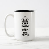 Houd kalm en houd de Faith Mok (Links)