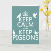 Houd Kalm en houd Duiven - alle kleuren Kaart (Gele Bloem)