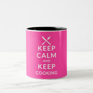 Houd kalm en houd het Koken Mok