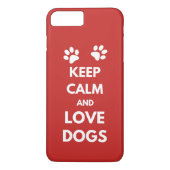 Houd kalm en houd liefdeshonden Case-Mate iPhone case (Achterkant)