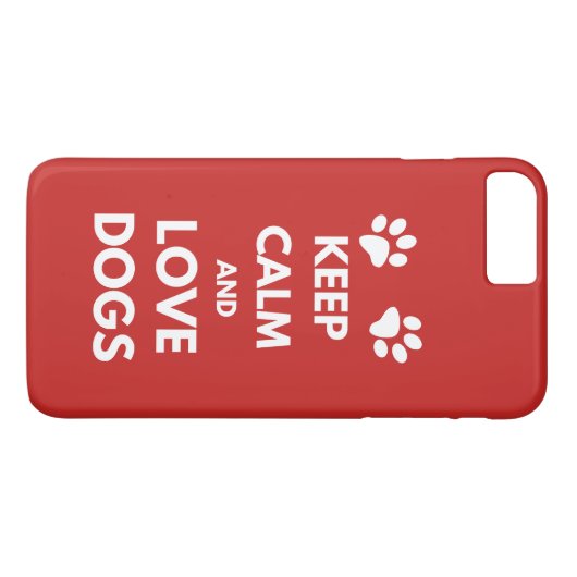 Houd kalm en houd liefdeshonden Case-Mate iPhone case (Achterkant (Horizontaal))
