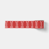Houd kalm en houd liefdeshonden grosgrain lint (Voorkant)