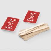 Houd kalm en houd liefdeshonden handwaaier (Niet-gemonteerd)