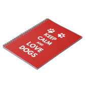 Houd kalm en houd liefdeshonden notitieboek (Linkerzijde)