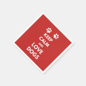 Houd kalm en houd liefdeshonden servetten (Hoek)