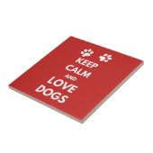 Houd kalm en houd liefdeshonden tegeltje (Zijkant)