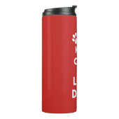 Houd kalm en houd liefdeshonden thermosbeker (Gedraaid links)
