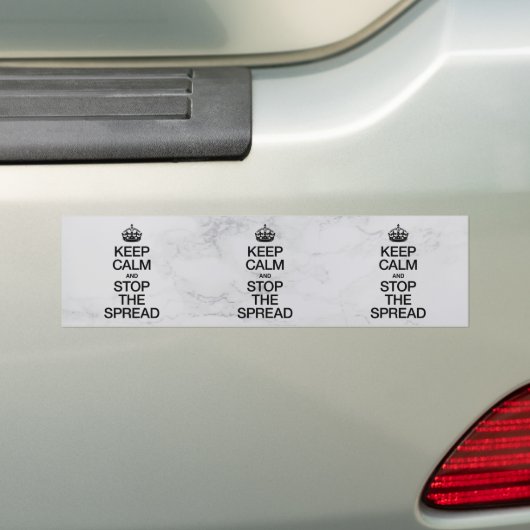 Houd kalm en houd Spread tegen Bumpersticker (Op auto)