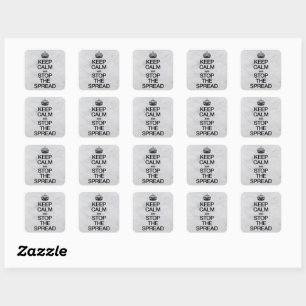Houd kalm en houd Spread tegen Vierkante Sticker
