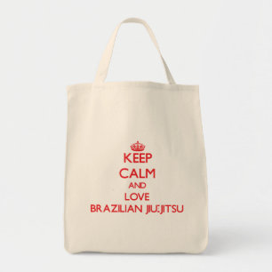 Houd kalm en houd van Braziliaanse Jiu-Jitsu Tote Bag