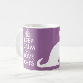 Houd kalm en houd van katten mok (Voorkant links)