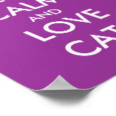 Houd kalm en houd van katten poster parody (Hoek)