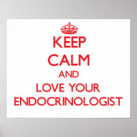 Houd kalm en houd van uw endocrinoloog