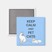 Houd kalm en huisdieren aangepaste magneten (Voorkant / Achterkant)