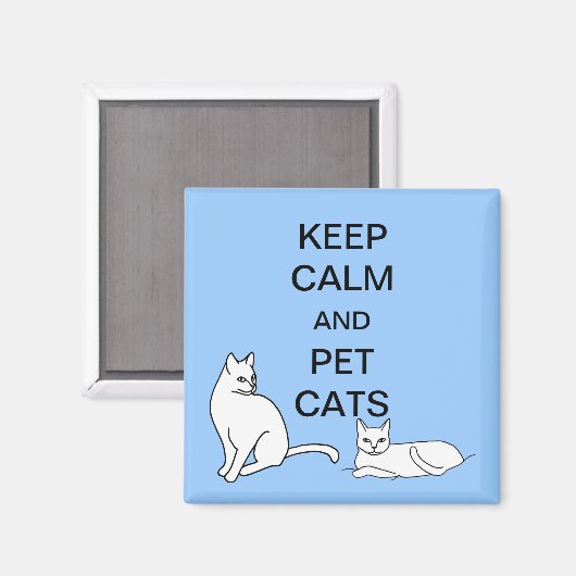 Houd kalm en huisdieren aangepaste magneten (Voorkant / Achterkant)